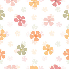 Seamless floral pattern textile vector background