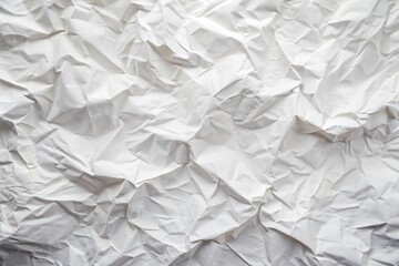 Softly creased and crumpled white paper provides a subtle, organic texture for backgrounds, with gentle folds and wrinkles adding depth and visual interest.