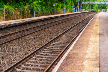 British Railways network rail passenger commuter suburban rural railway station England UK