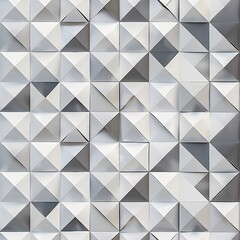 Obraz premium Minimalist 3D Rendered Geometric Pattern in Shades of Gray and White