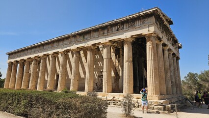 Obraz premium Temple of Hephaestus, Agora of Athens, 11th June 2024, Greece
