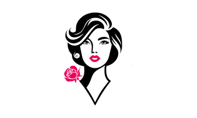 logo, illustration, design, beauty, vector, symbol, abstract, salon, fashion, face,
