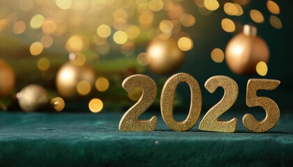 Happy New Year 2025 background, blank canvas for festive inscriptions and designs