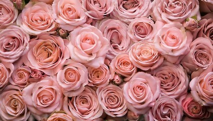 Fototapeta premium floral and botanical pattern, photorealistic with vintage style color filter, roses pink wallpaper