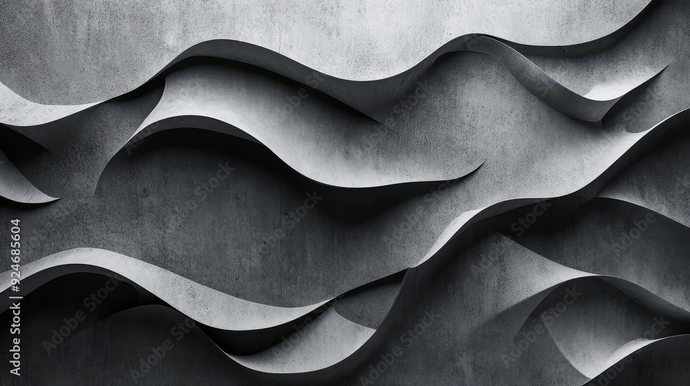 Poster abstract background with a wavy concrete texture symbolizing movement, flow, dynamic, modern and abs