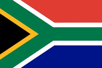 South Africa Flag - Vector Illustration