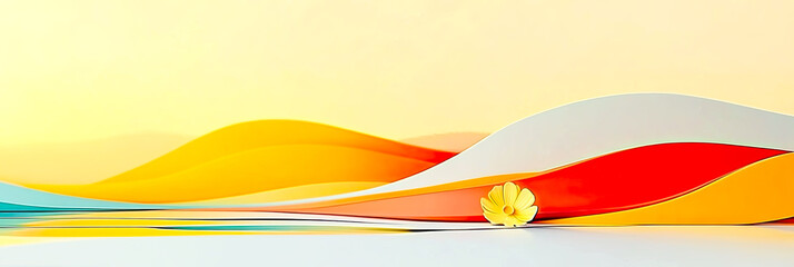 Obraz premium Abstrakte Landschaft mit Bergen