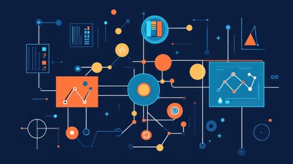 Unraveling the Complexity: Machine Learning Algorithm Flowchart in Flat Design Illustration