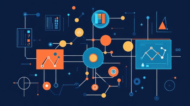 Unraveling the Complexity: Machine Learning Algorithm Flowchart in Flat Design Illustration