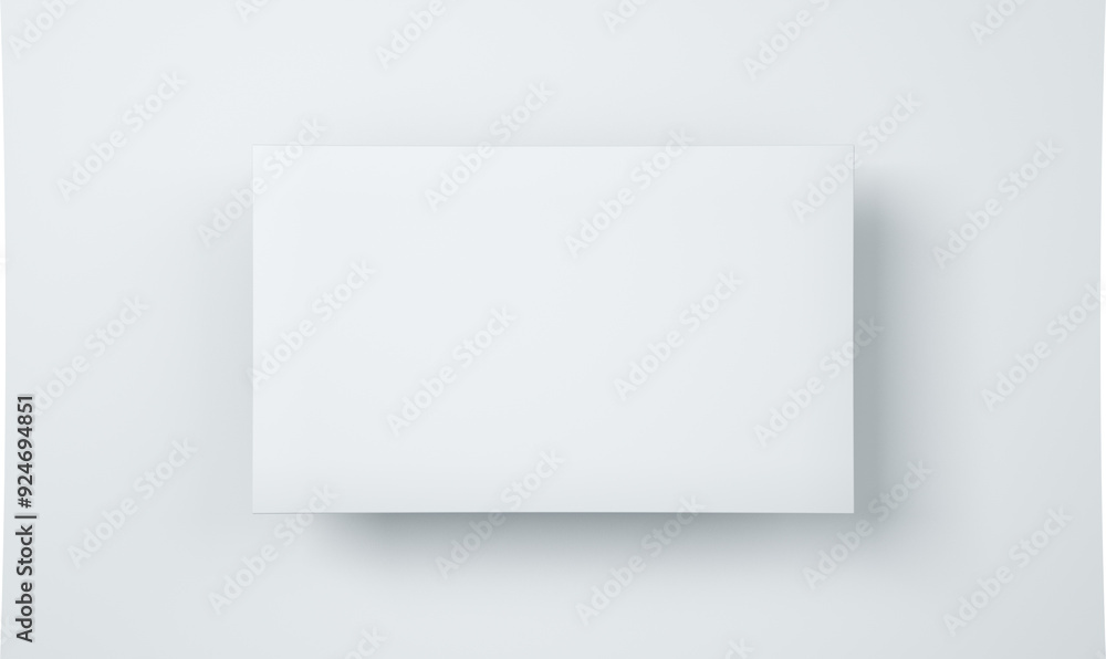 Aufkleber 3d rendering, white minimal square frame template mock up, design for poster or banner, blank empty 