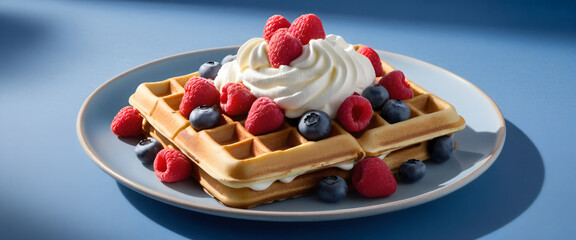 Decadent Waffle Delight: Photorealistic Vending Machine Treat
