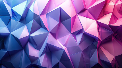 Fototapeta premium Abstract blue and pink background pattern with modern geometric triangles shapes, abstract background