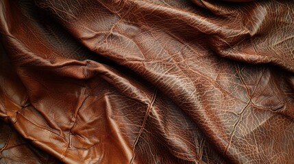 Close-Up of Brown Leather Texture