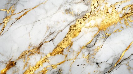 luxurious marble texture featuring white and gold veins, evoking elegance and sophistication.