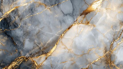 stunning marble texture featuring gray and white tones with striking gold veins, evokingsense of elegance and luxury.