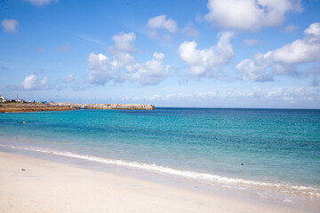 beach with sky and clouds