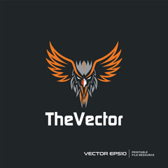Obraz premium Angry eagle mascot, vector, logo, character, cartoon, illustration, eps10
