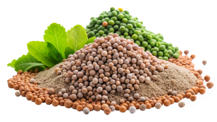 Micro-nutrient fertilizer isolated on transparent background