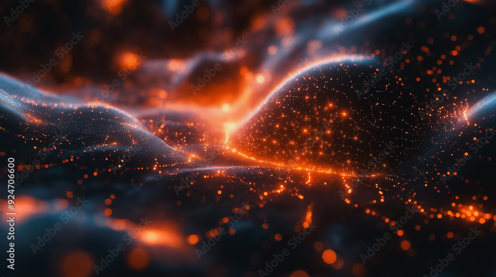 Poster artificial intelligence in action, high-tech machinery, modern data analysis, advanced algorithms, f