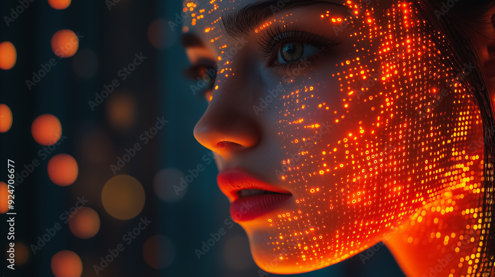 Poster smart ai system analyzing data, futuristic analytics, high-tech environment, advanced algorithms, di