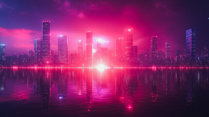 AI-driven innovation, futuristic cityscape, advanced technology, cutting-edge design, digital interface, high-tech environment