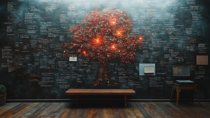 Bad complex management with a chaotic decision tree, illustrating messy and complicated business processes and organizational issues