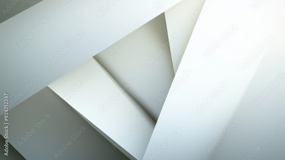 Aufkleber a minimalist abstract composition featuring layered geometric shapes in soft tones, creating a sense