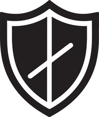 Shield icon vintage style Vector, Protect shield security icons.