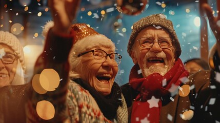 Older Adults Celebrating a Family Milestone or Holiday Together