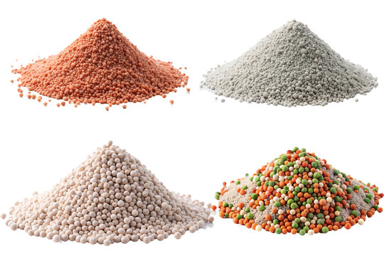 Chemical fertilizers isolated on transparent background