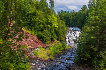 Lower Potato River Waterfall Scenic Summer Landscape