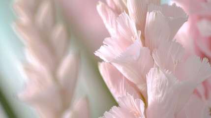Obraz premium Gladiolus Spike Close-Up in Summer Field