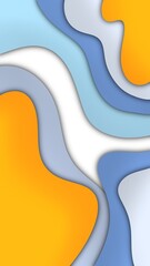 Abstract Waves in Blue and Orange