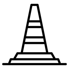 safety cone, road cone, traffic cone vector icon