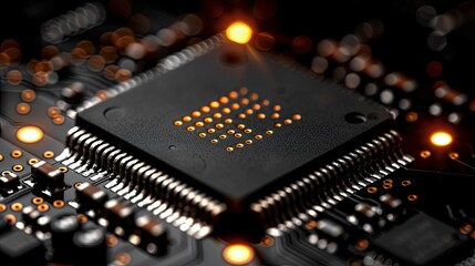 Circuit board microchips. Nanotechnology sustainable background.