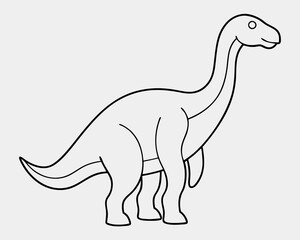 dinosaur line art design 