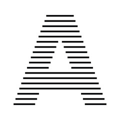 Letter A Logo with Abstract Line Pattern