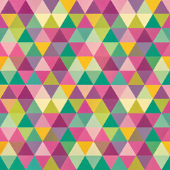Colorful abstract geometric pattern with triangles in a seamless design