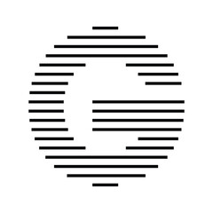 Letter G Logo with Abstract Line Pattern