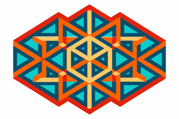 Abstract Geometric Pattern with Interlocking Triangles