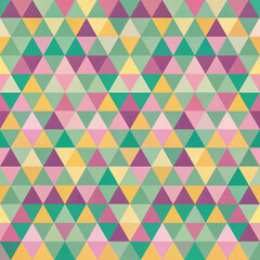 Colorful seamless triangle geometric triangle pattern with retro. Background.