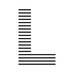 Letter L Logo with Abstract Line Pattern