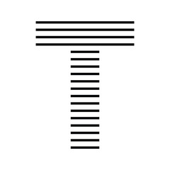 Letter T Logo with Abstract Line Pattern
