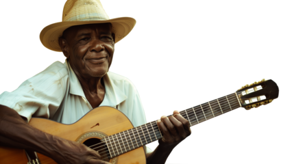 Latin men guitar blues, solo street music