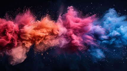Obraz premium Powder color splash explosion dust. Generative AI