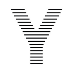 Letter Y Logo with Abstract Line Pattern