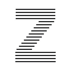 Letter Z Logo with Abstract Line Pattern