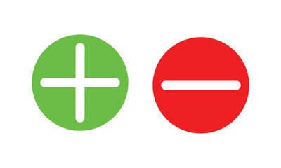 Plus and minus icon vector for web and mobile app. plus and minus sign and symbol. add plus and subtract flat icons.