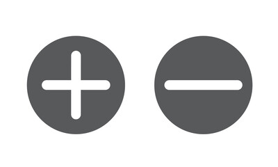 Obraz premium Plus and minus icon vector for web and mobile app. plus and minus sign and symbol. add plus and subtract flat icons.