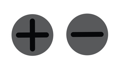 Obraz premium Plus and minus icon vector for web and mobile app. plus and minus sign and symbol. add plus and subtract flat icons.